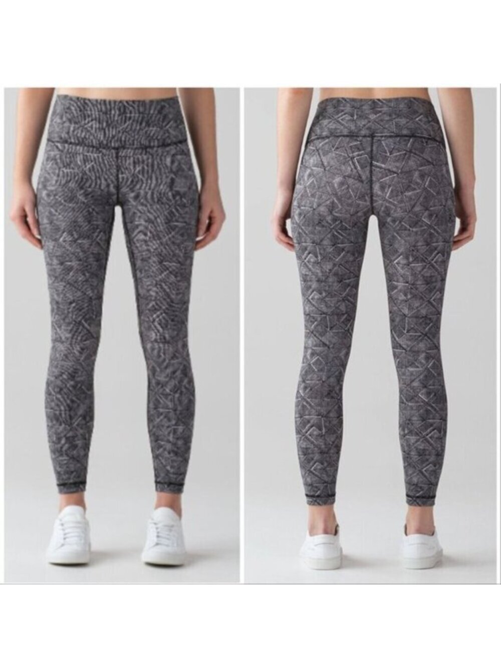 Lululemon Wunder Under Hi-Rise 7/8 Tight (Full-On Luxtreme 25") White Black